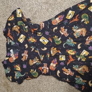 Dangerfield jurassic park tattoo Dinosaur rockabilly dress 12